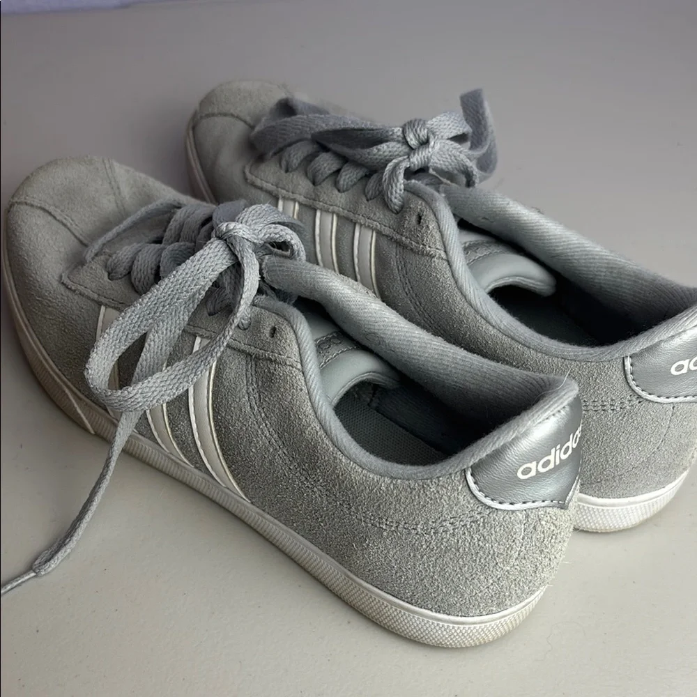 Adidas Light Gray Sneakers with White Logo